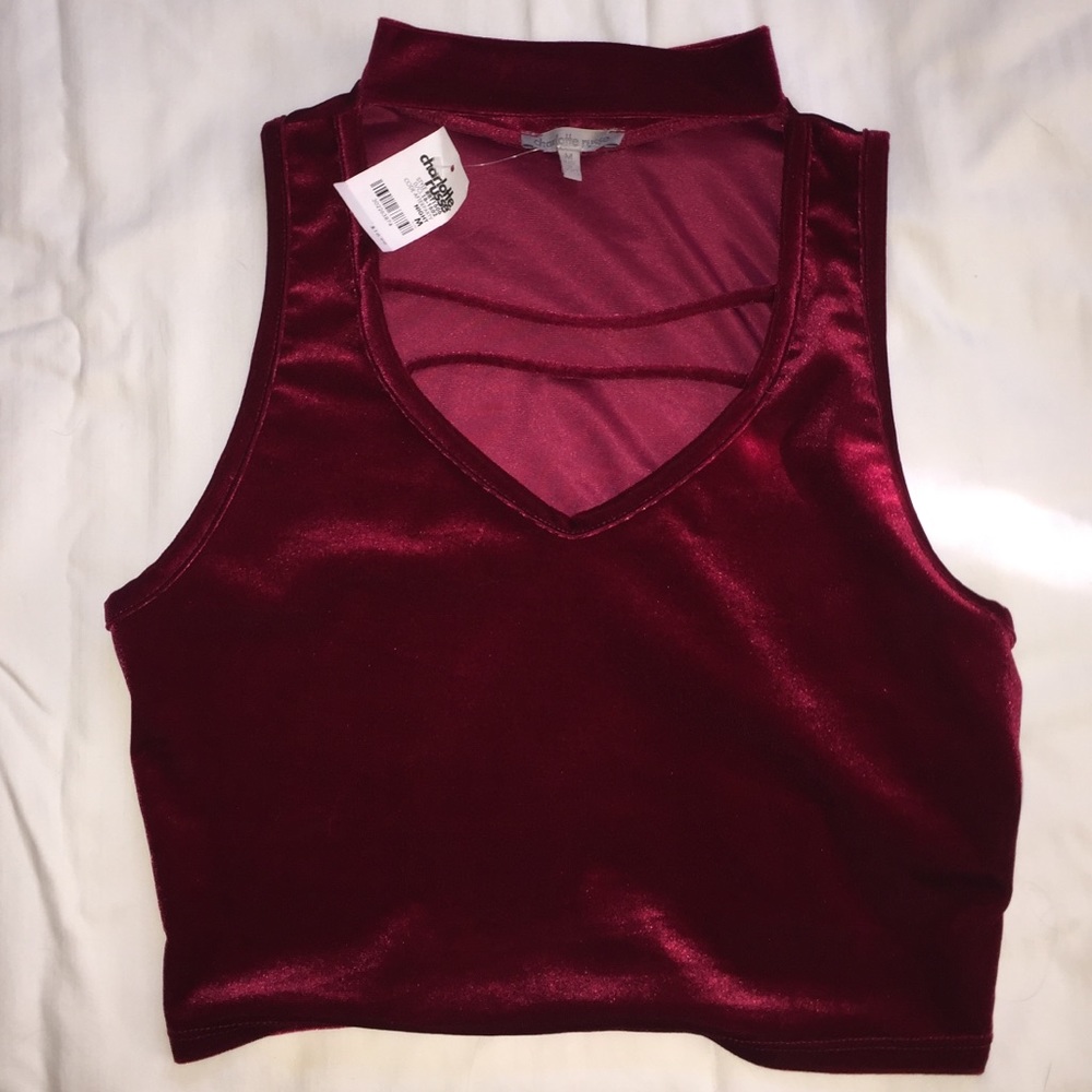 Red Velvet Crop Top